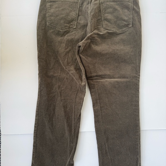 Quince Organic Stretch Corduroy Straight Leg Pants Seaweed Green 16 - Picture 4 of 6